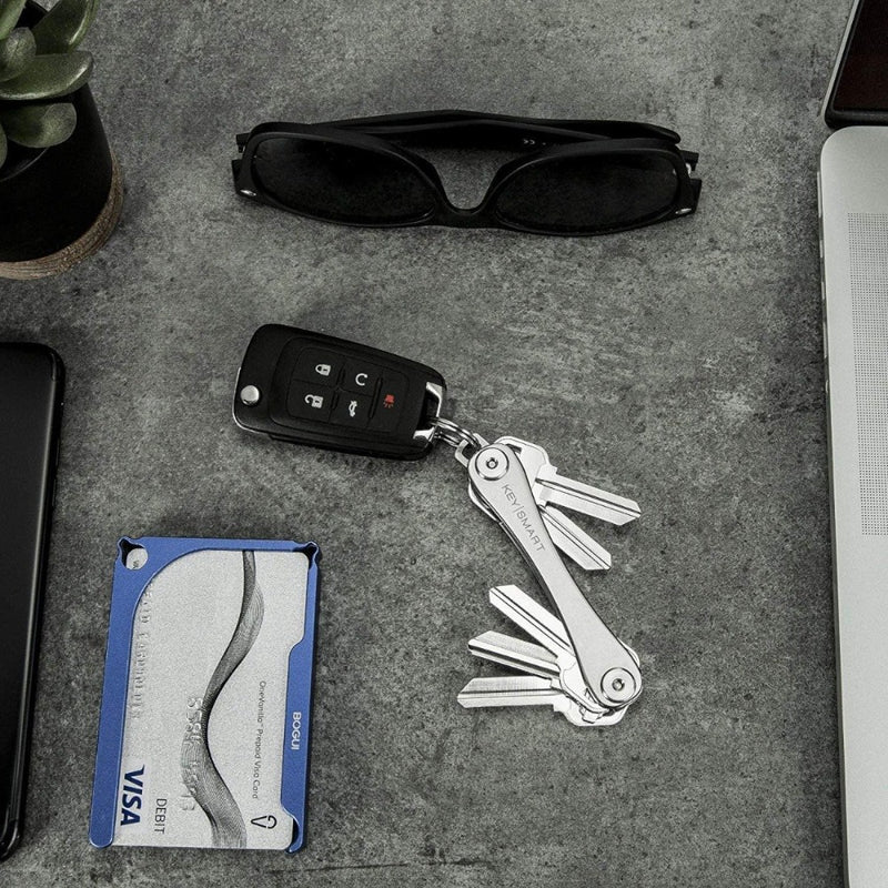 KEYSMART, Compact KEY HOLDER - TITANIUM 8