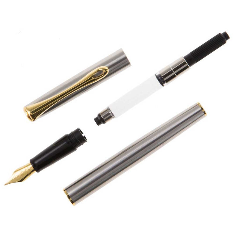 DIPLOMAT, Fountain Pen - TRAVELLER STAINLESS STEEL GOLD.