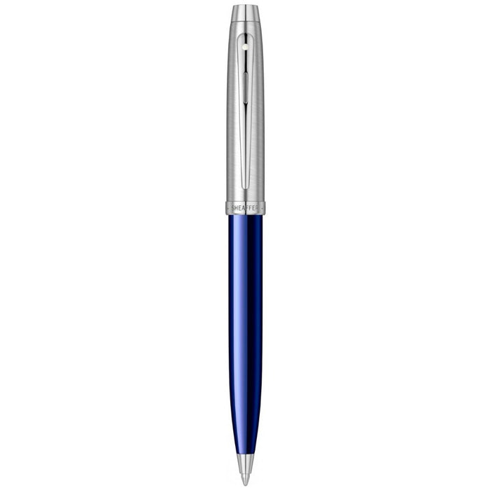 SHEAFFER, Ballpoint Pen - SHEAFFER 100 TRANSLUCENT BLUE & BRUSHED CHROME NT 4