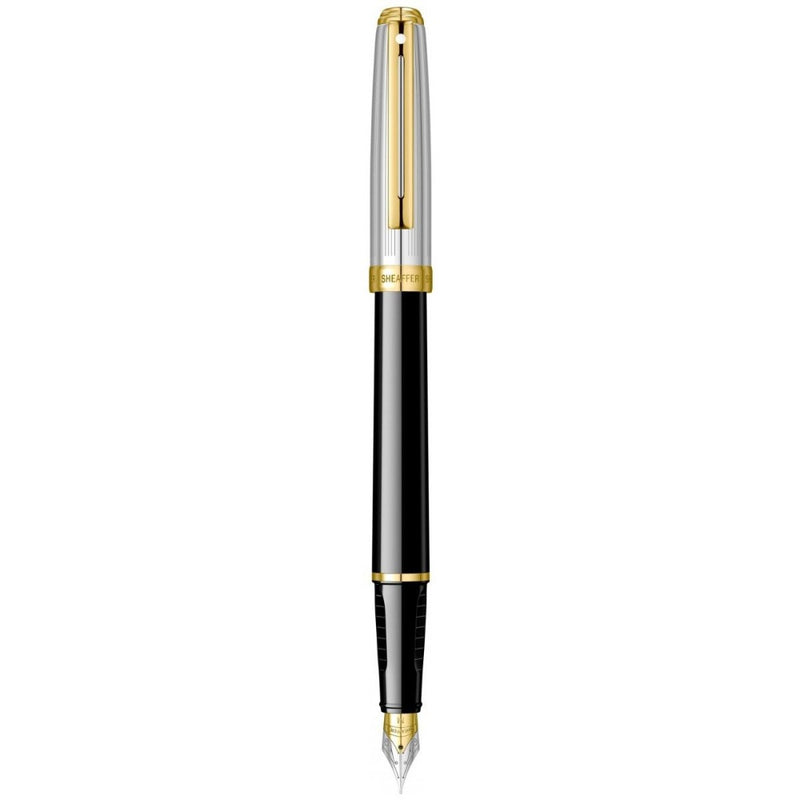 SHEAFFER, Fountain Pen - PRELUDE BLACK ONYX LAQUE & CHASED PALLADIUM GT 4