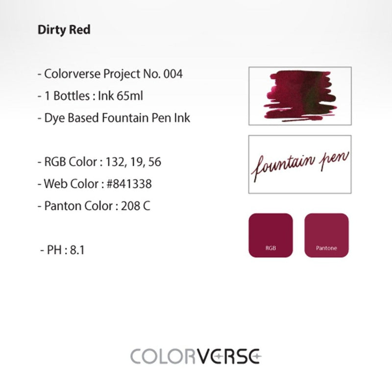 COLORVERSE, Ink Bottle - Project DIRTY RED (65ml) 3