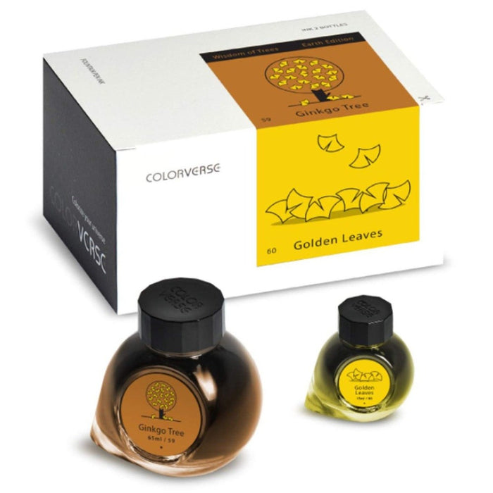 COLORVERSE, Ink 2 Bottles - EARTH EDITION Wisdom of Trees GINKGO TREE & GOLDEN LEAVES (65ml+15ml) 4