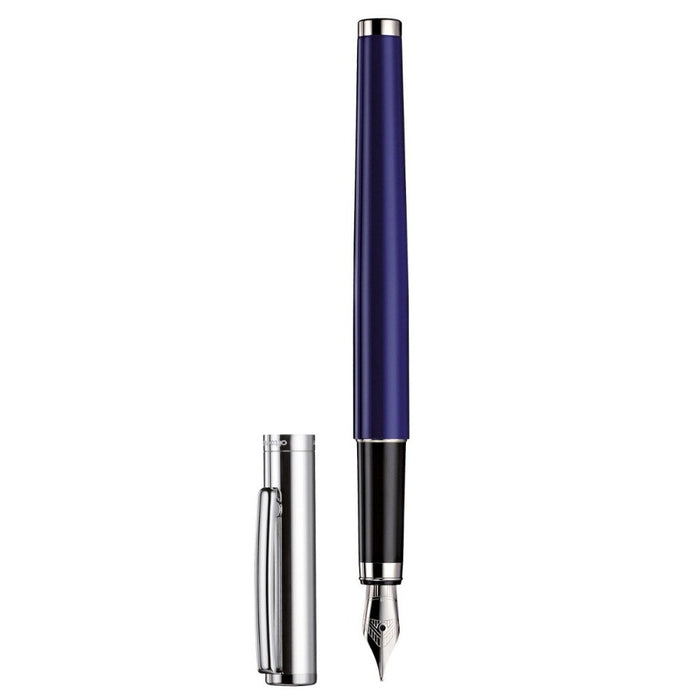 OTTO HUTT, Fountain Pen - DESIGN 01 Blue Sterling Silver 3