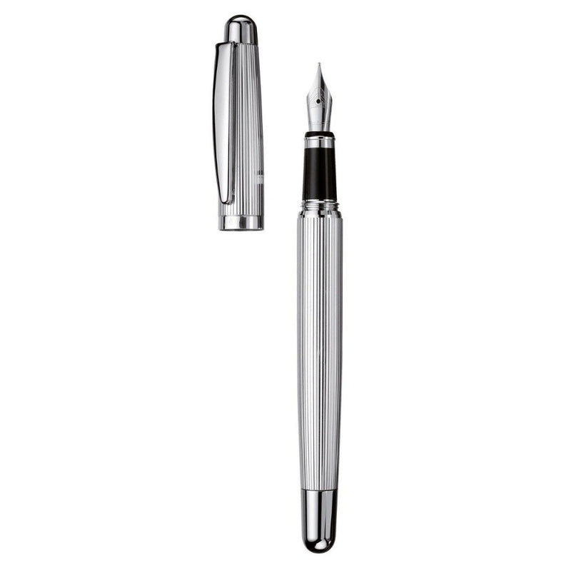 OTTO HUTT, Fountain Pen - DESIGN 02 STERLING SILVER STRIPED 4