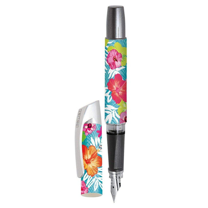 ONLINE, Fountain Pen & Roller Pen - CAMPUS Set 2 in 1 TROPICAL FLOWER 6