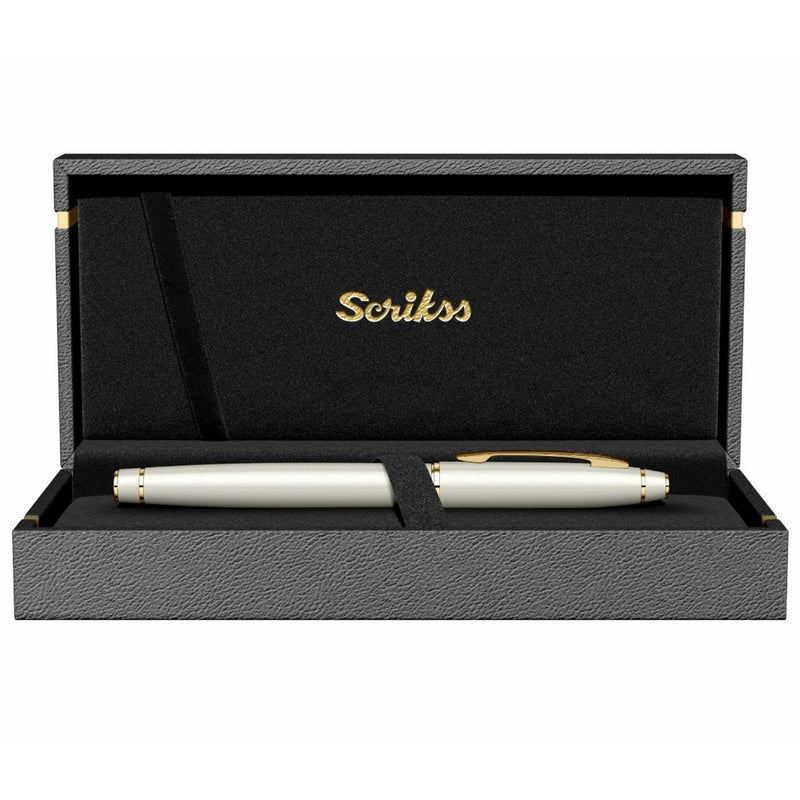 SCRIKSS, Roller Pen - NOBLE 35 PEARL WHITE GT.