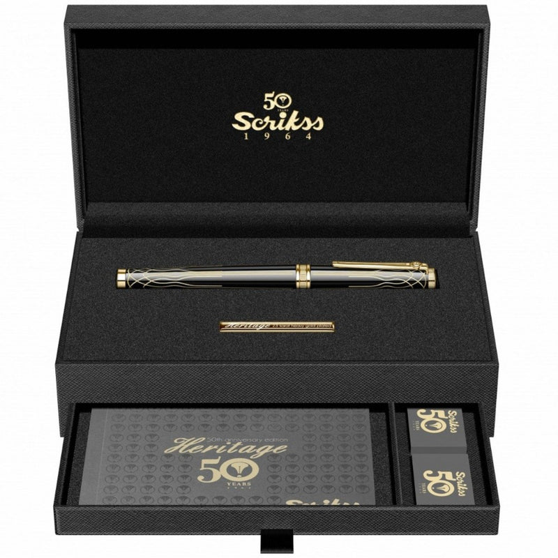SCRIKSS, Fountain Pen - HERITAGE BLACK GOLD 18