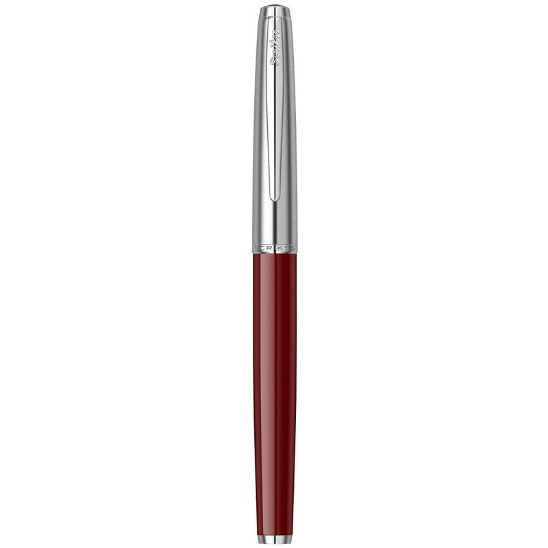 SCRIKSS, Roller Pen - METROPOLIS 78 BURGUNDY CHROME CT.