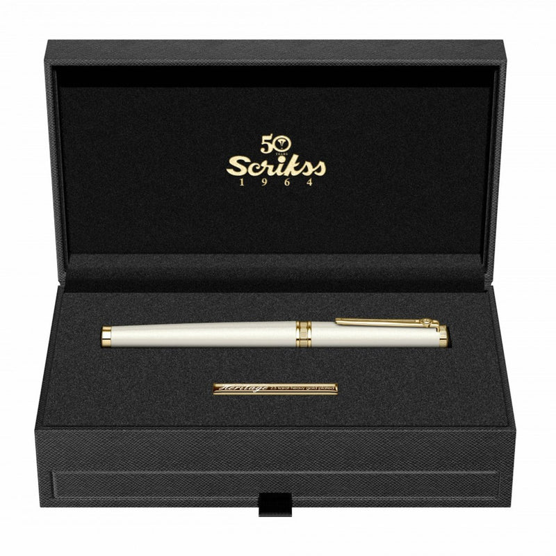 SCRIKSS, Roller Pen - HERITAGE WHITE PEARL GT.