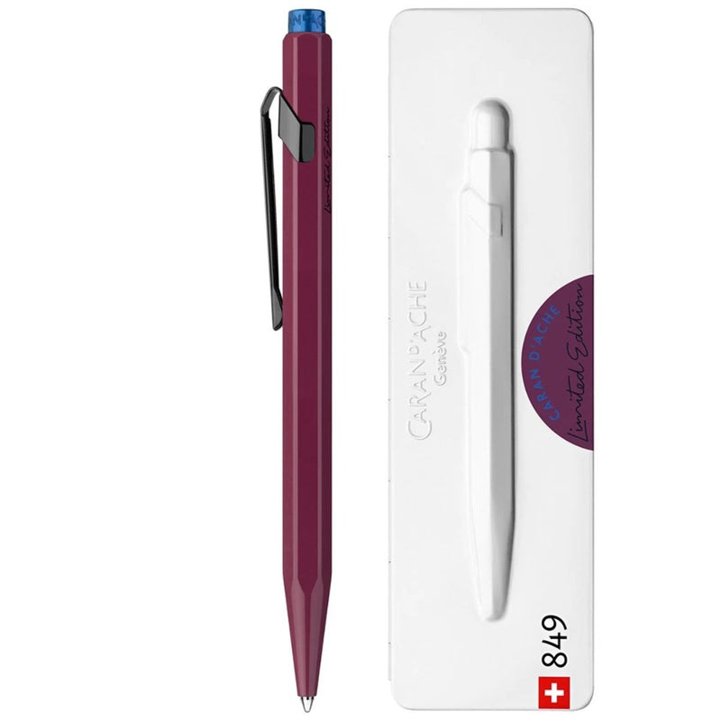 CARAN d'ACHE, Ballpoint Pen - CLAIM YOUR STYLE Limited Edition BURGUNDY 2