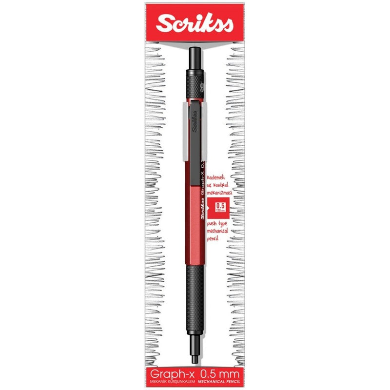 SCRIKSS, Mechanical Pencil - GRAPH X RED BT 2