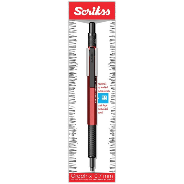SCRIKSS, Mechanical Pencil - GRAPH X RED BT 5