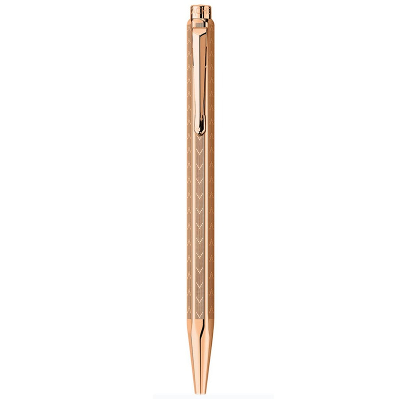 CARAN d'ACHE, Ballpoint Pen - ECRIDOR CHEVRON GILT ROSE.