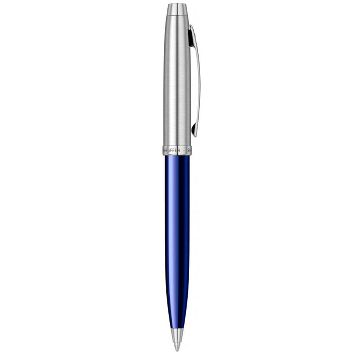 SHEAFFER, Ballpoint Pen - SHEAFFER 100 TRANSLUCENT BLUE & BRUSHED CHROME NT 7