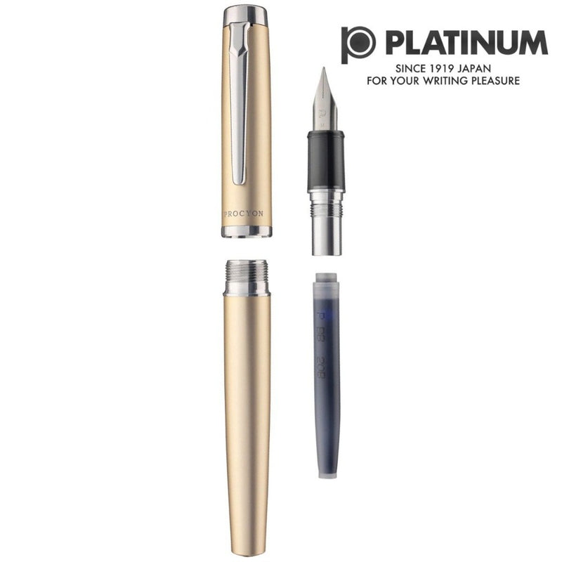 PLATINUM, Fountain Pen - PROCYON Luster CHAMPAGNE GOLD 7