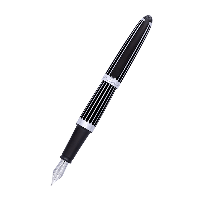 DIPLOMAT, Fountain Pen - AERO Stripes BLACK.