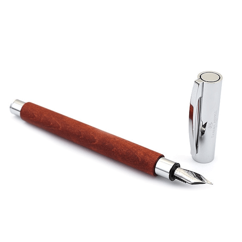 FABER CASTELL, Fountain Pen - AMBITION PEAR WOOD BROWN.