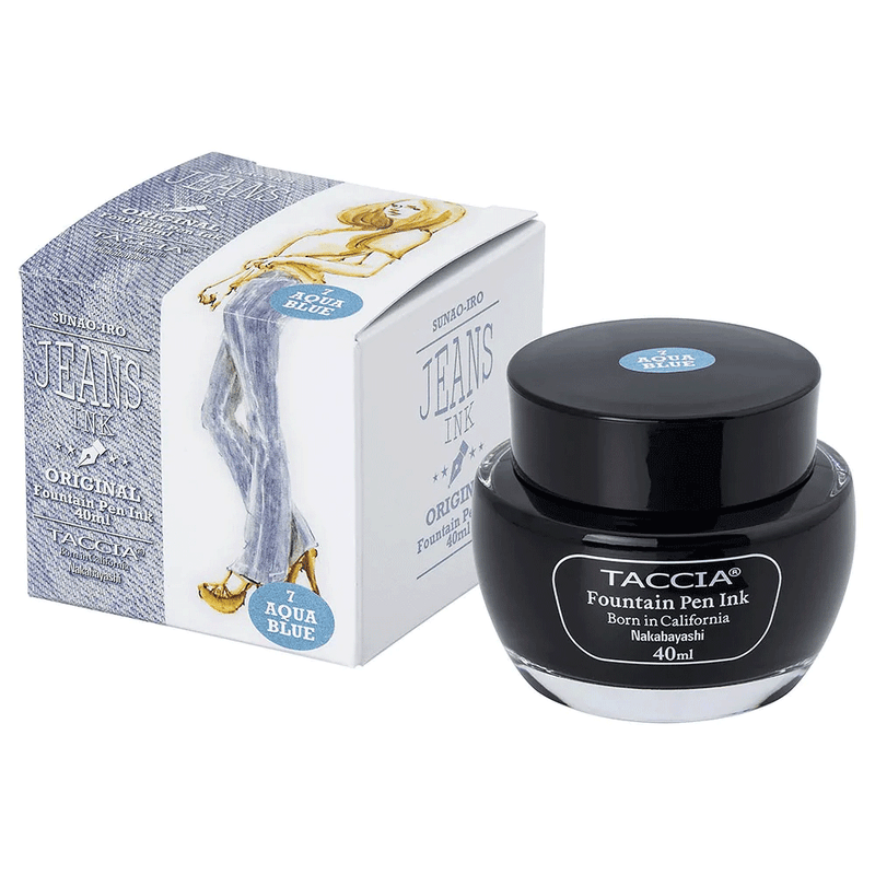TACCIA, Ink Bottle - SUNAO-IRO JEANS AQUA BLUE (40mL).
