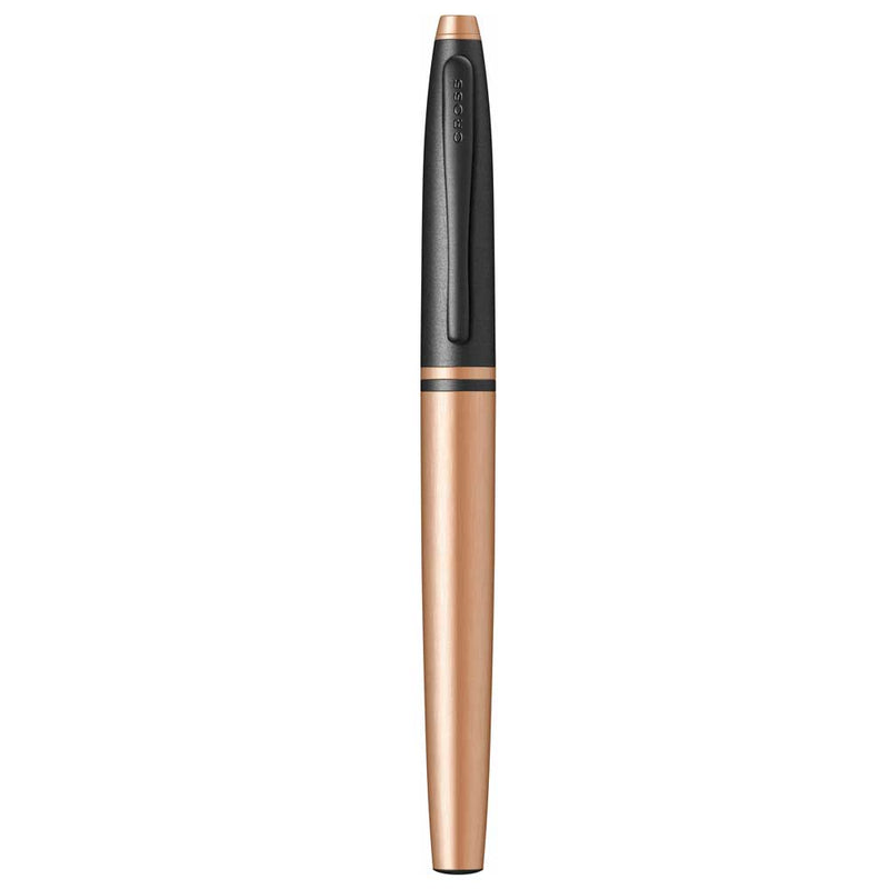 CROSS, Fountain Pen - CALAIS BRUSHED ROSE GOLD AND BLACK. 