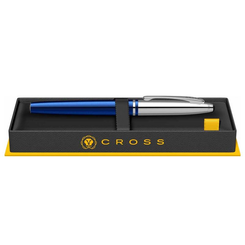 CROSS, Rollerball Pen - CALAIS BLUE LAQUER & CHROME CT. 6