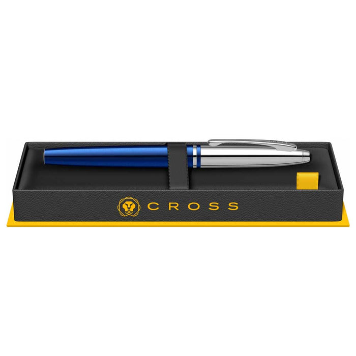 CROSS, Rollerball Pen - CALAIS BLUE LAQUER & CHROME CT. 6