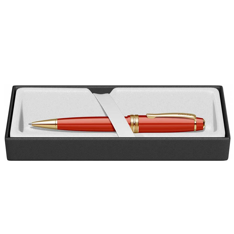 CROSS, Ballpoint Pen - BAILEY LIGHT GLOSSY RESIN AMBER GT. 5