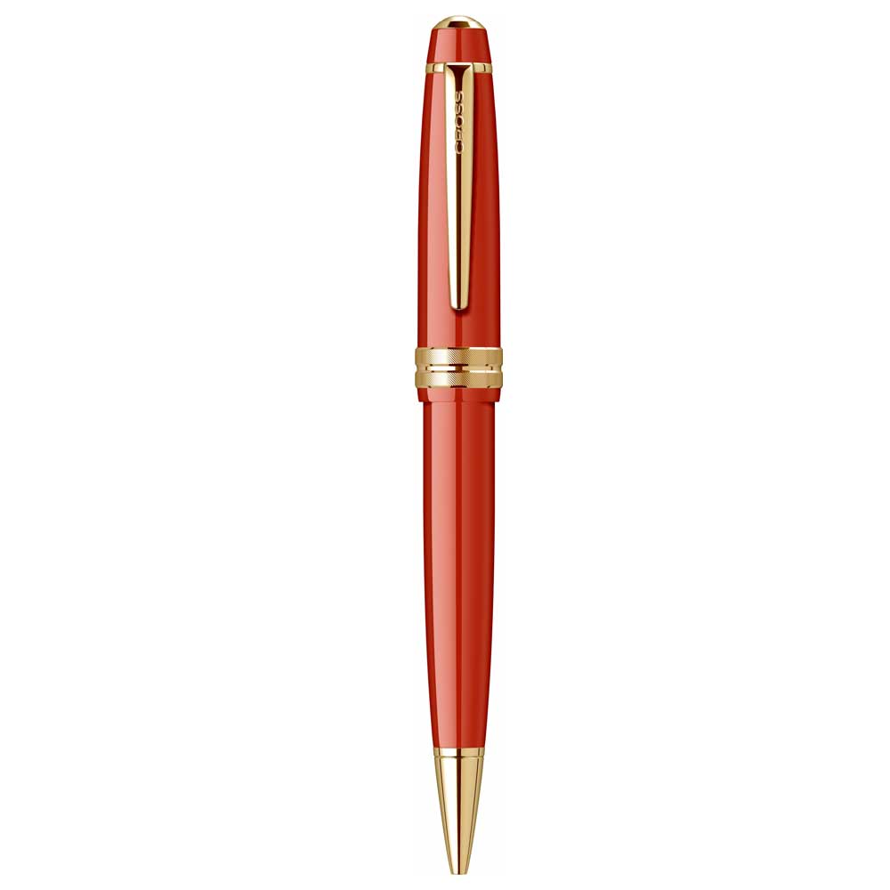 CROSS, Ballpoint Pen - BAILEY LIGHT GLOSSY RESIN AMBER GT. 