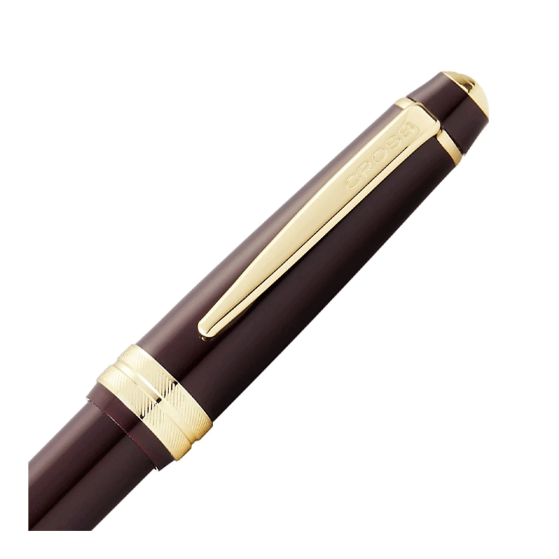 CROSS, Ballpoint Pen - BAILEY LIGHT Glossy Resin BURGUNDY GT.