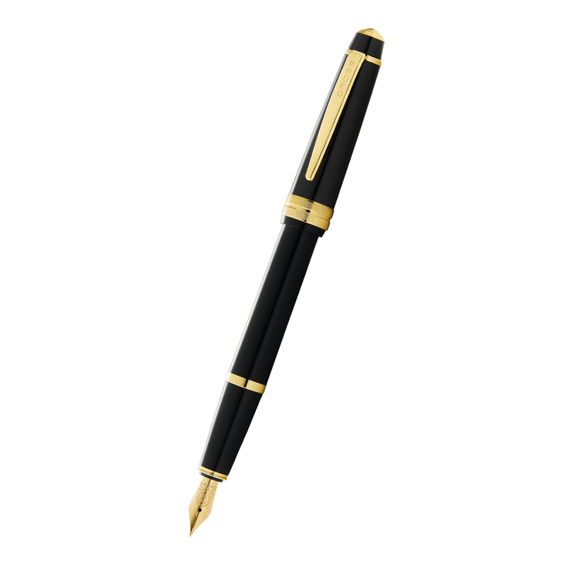 CROSS, Fountain Pen - BAILEY LIGHT Glossy Resin BLACK GT.