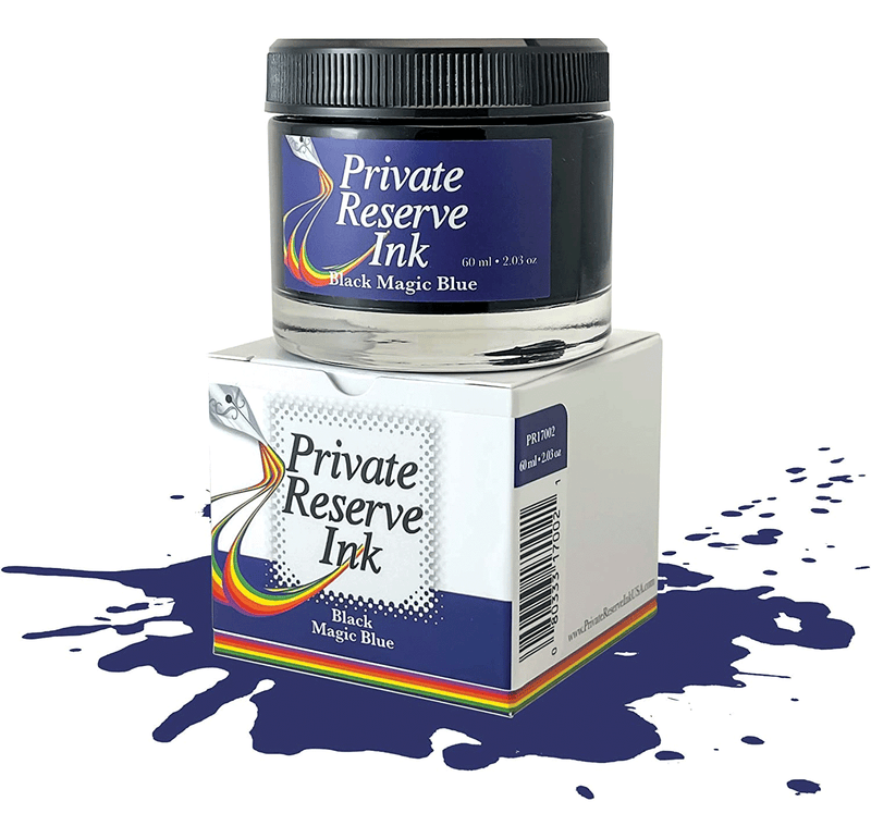 PRIVATE RESERVE, Ink Bottle - PREMIUM Inks BLACK MAGIC BLUE (60mL).