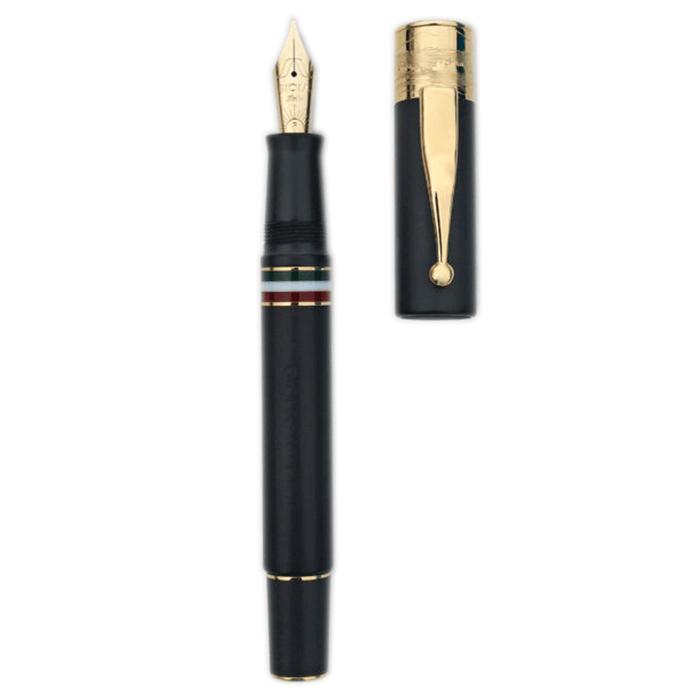 GIOIA, Fountain Pen & Rollerball Pen - PARTENOPE BLACK SAND GT.