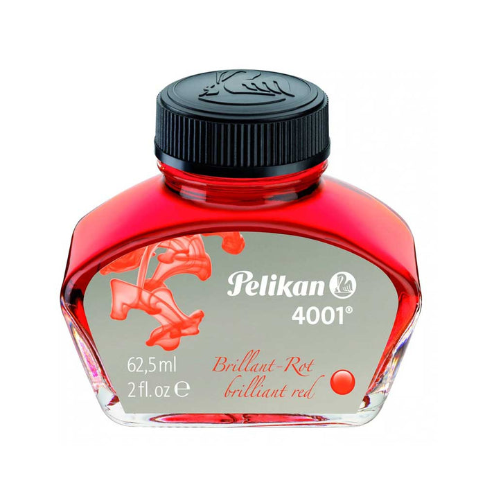 PELIKAN, Ink Bottle - 4001 BRILLIANT RED (62.5mL).