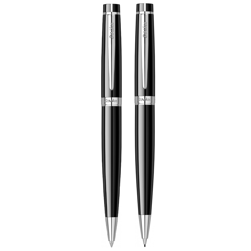 SCRIKSS, Ballpoint Pen + Mechanical Pencil Set - HONOR 38 BLACK CT.