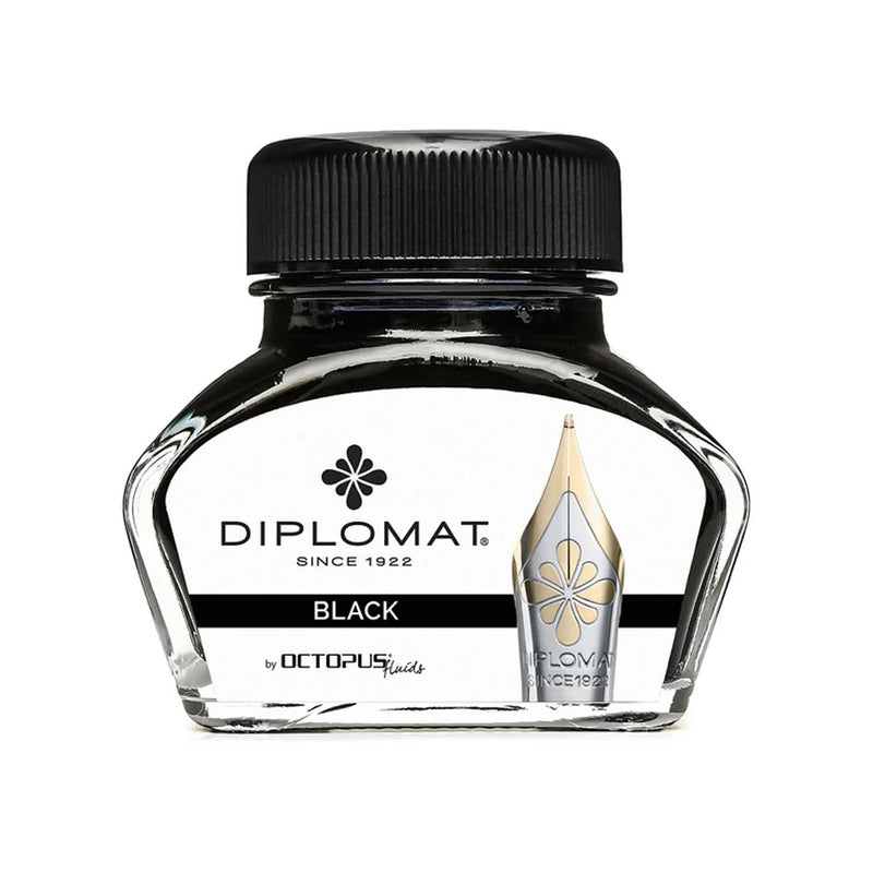 DIPLOMAT, Ink Bottle - OCTOPUS BLACK (30mL). 