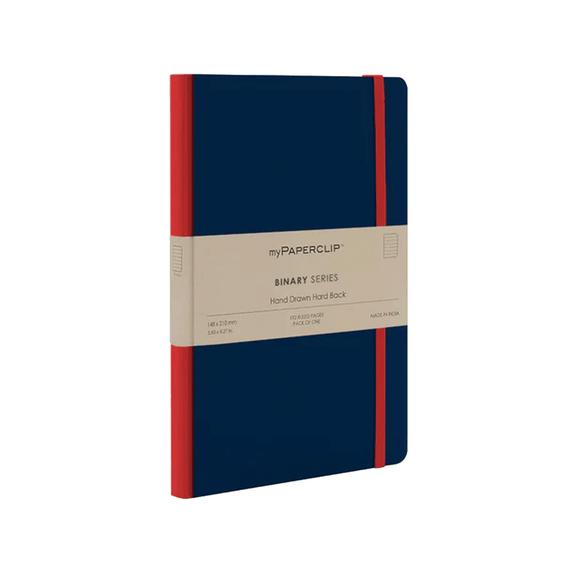 PLATINUM x myPAPERCLIP, Gift Set - Combo F4 BINARY Series NOTEBOOK BLUE with Red Spine, PLAISIR BLUE.