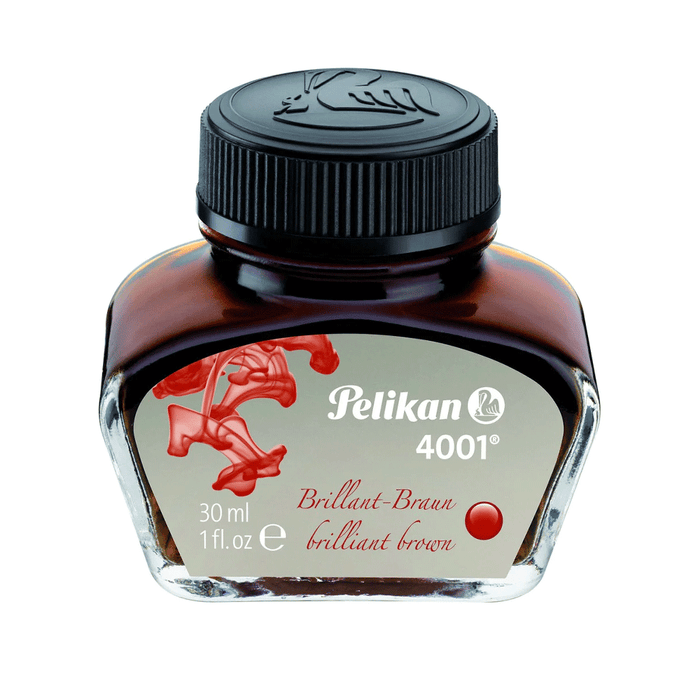 PELIKAN, Ink Bottle - 4001 BRILLIANT BROWN (30mL).