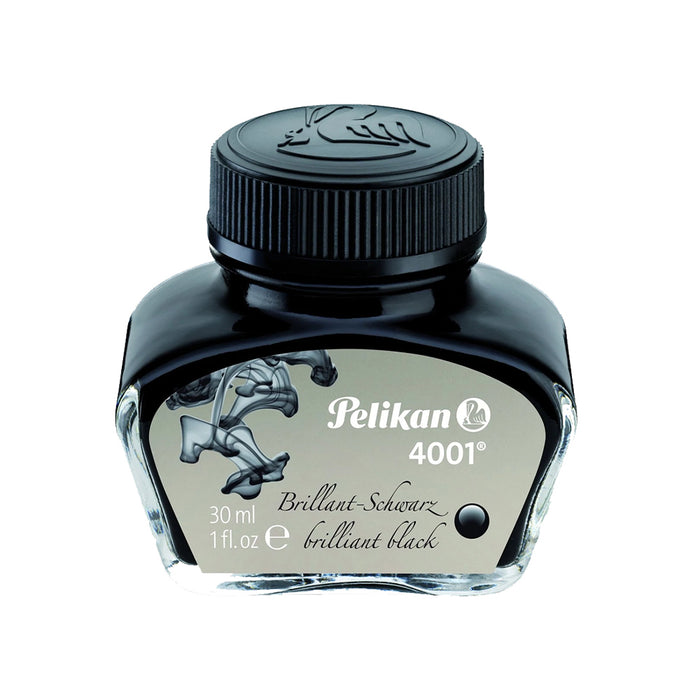 PELIKAN, Ink Bottle - 4001 BRILLIANT BLACK (30mL).