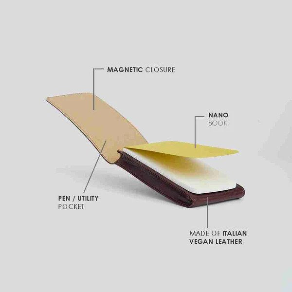 myPAPERCLIP, Flippy Journal - CLASSIC Edition NANO 96 Pages BROWN.