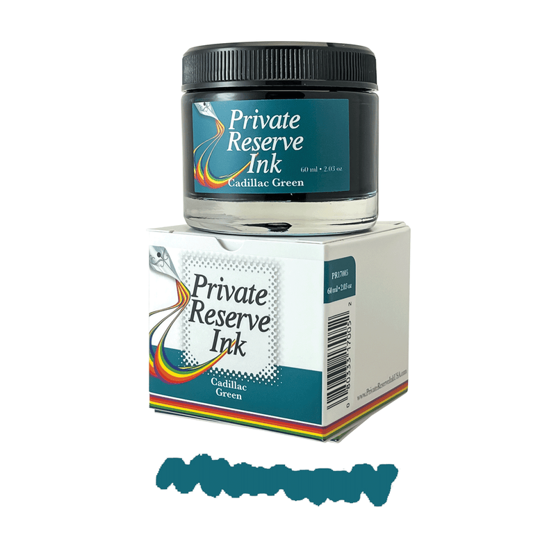 PRIVATE RESERVE, Ink Bottle - PREMIUM Inks CADILLAC GREEN (60mL).