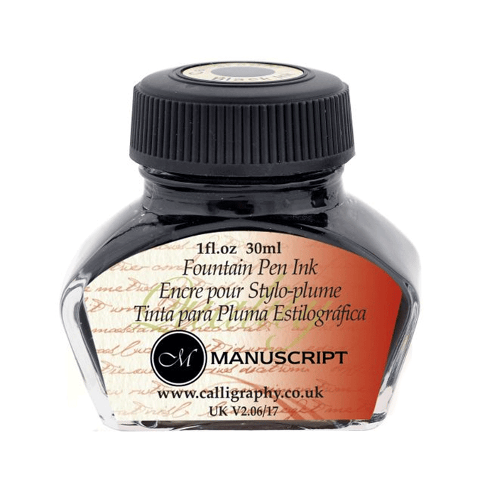 MANUSCRIPT,  Ink Bottle - BLACK (30mL).