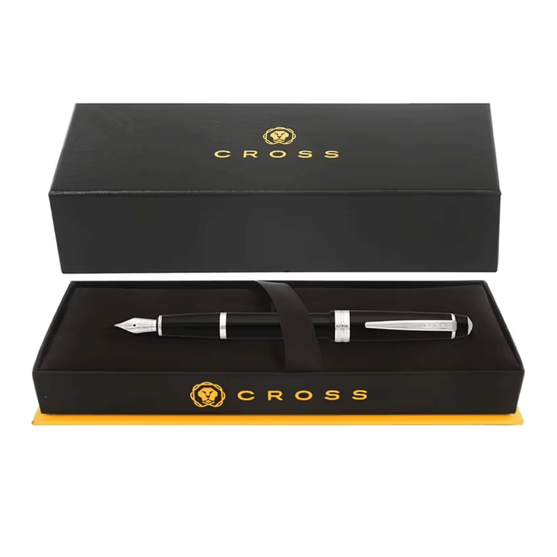CROSS, Fountain Pen - BAILEY BLACK LACQUER.