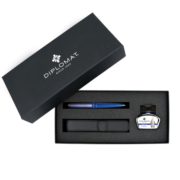 DIPLOMAT, Fountain Pen Set - AERO BLUE.