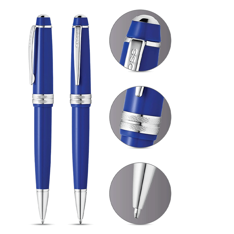 CROSS, Ballpoint Pen - BAILEY LIGHT GLOSSY RESIN BLUE CT.