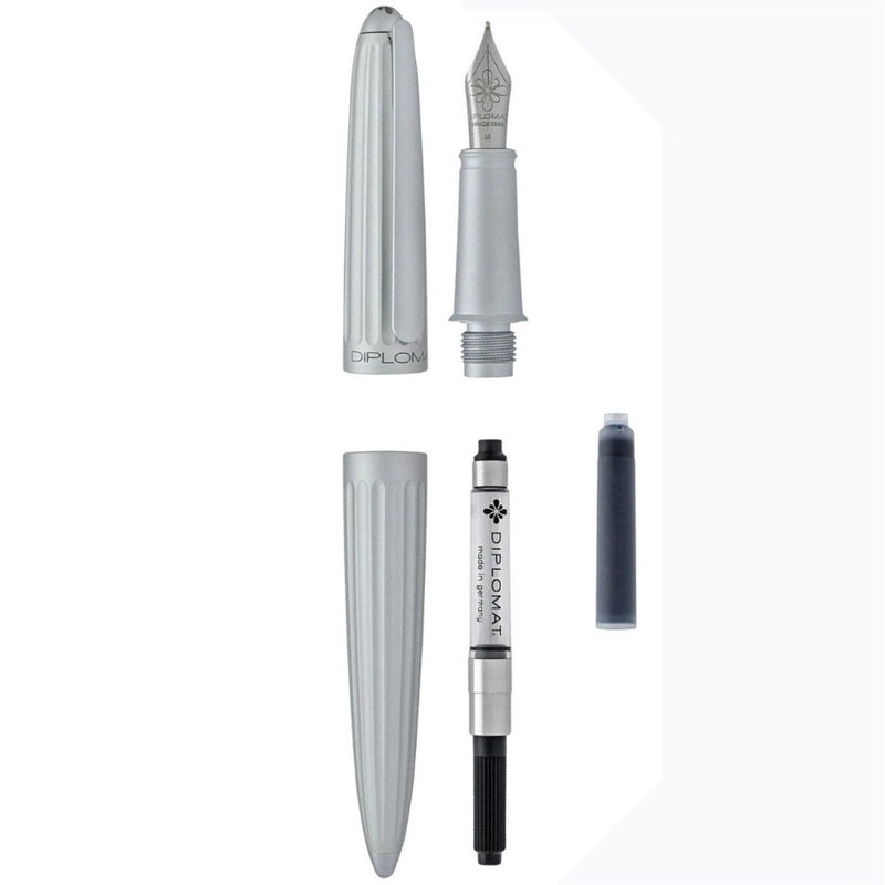 DIPLOMAT, Fountain Pen - Aero MATT SILVER 6