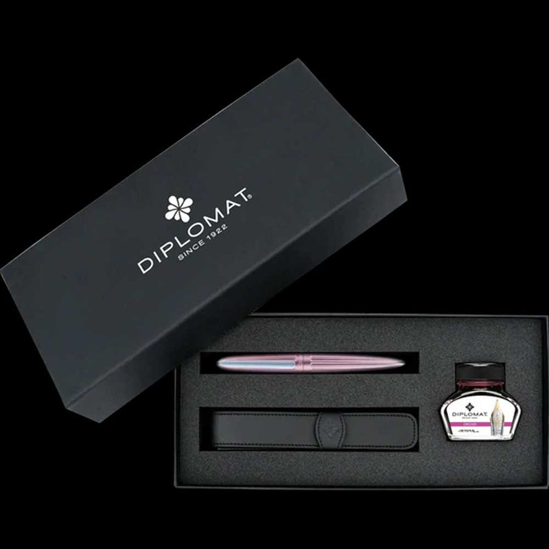 DIPLOMAT, Fountain Pen Set - AERO ANTIQUE ROSE.