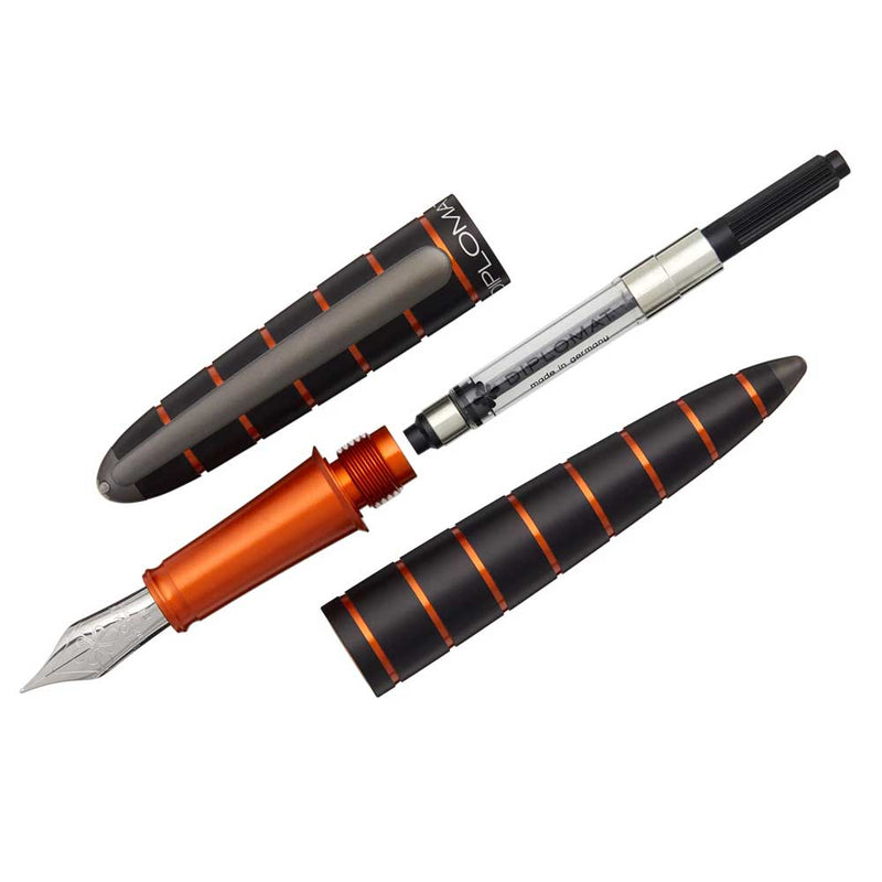 DIPLOMAT, Fountain Pen - ELOX BLACK/ORANGE.