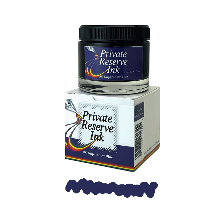 PRIVATE RESERVE, Ink Bottle - PREMIUM Inks DC SUPERSHOW BLUE (60mL).