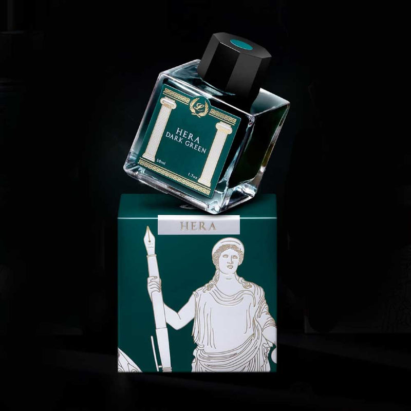 LABAN, Ink Bottle - Greek Mythology II HERA DARK GREEN.