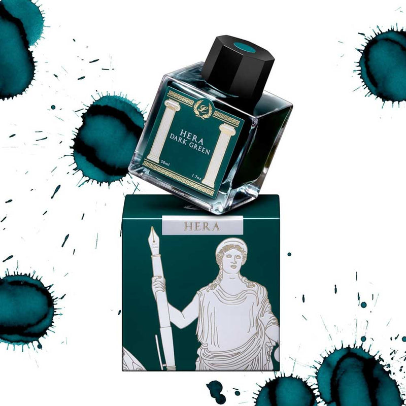 LABAN, Ink Bottle - Greek Mythology II HERA DARK GREEN.
