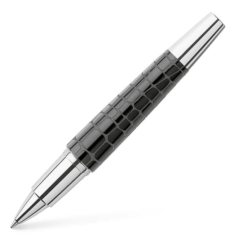 FABER CASTELL, Rollerball Pen - EMOTION CROCO BLACK.